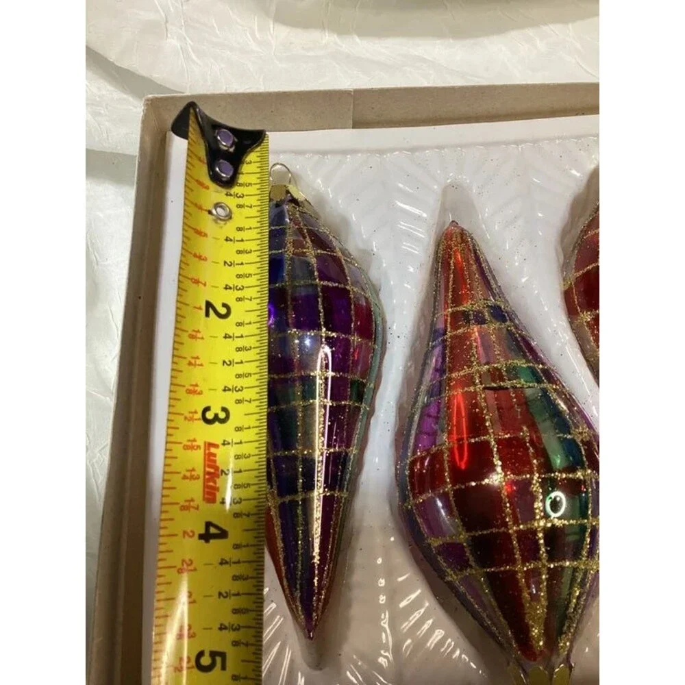 Beautiful Glass Commodore Christmas Classic Ornaments Two Complete Boxes (8)